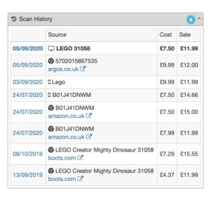 New SAS Panel – Scan History