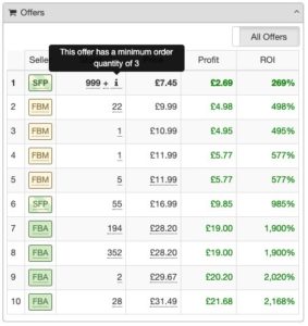 Offers panel updated to include MOQ, shipping cost, link to seller storefront