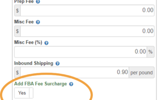 Amazon FBA surcharge
