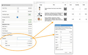 Quantity Added to the Profit Calculator