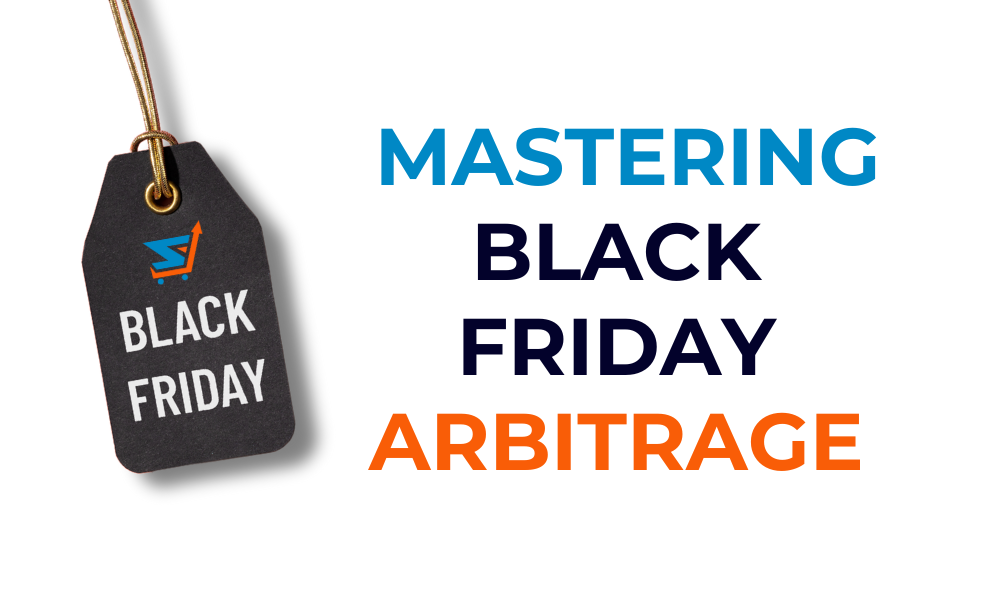 Image of a sales tag with "Black Friday" written on it and the SellerAmp logo