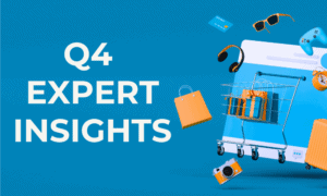 Image depicting shopping bags and products with the wording "Q4 Expert Insights"