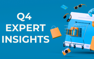 Image depicting shopping bags and products with the wording "Q4 Expert Insights"