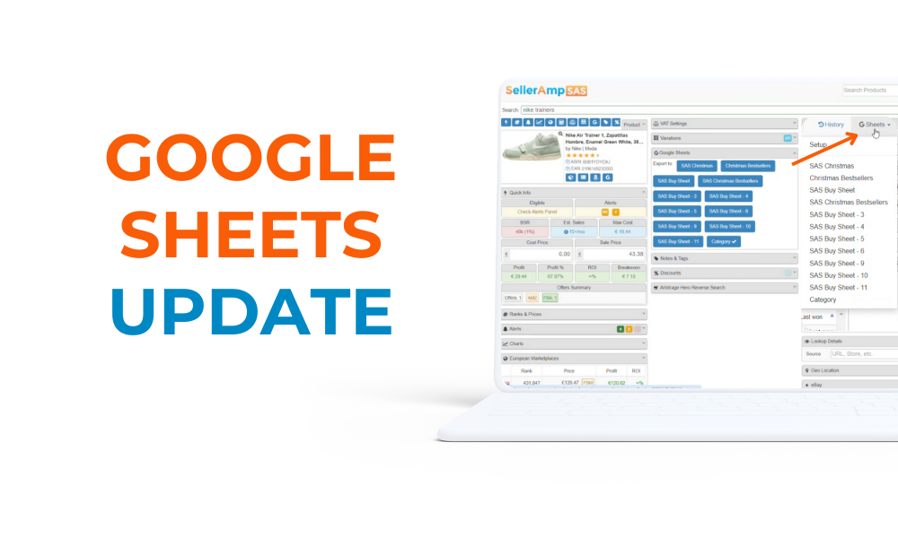 SellerAmp google sheets update