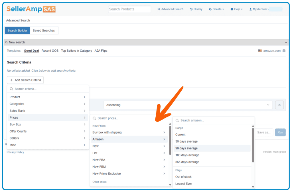 Image showing examples of nested menus.